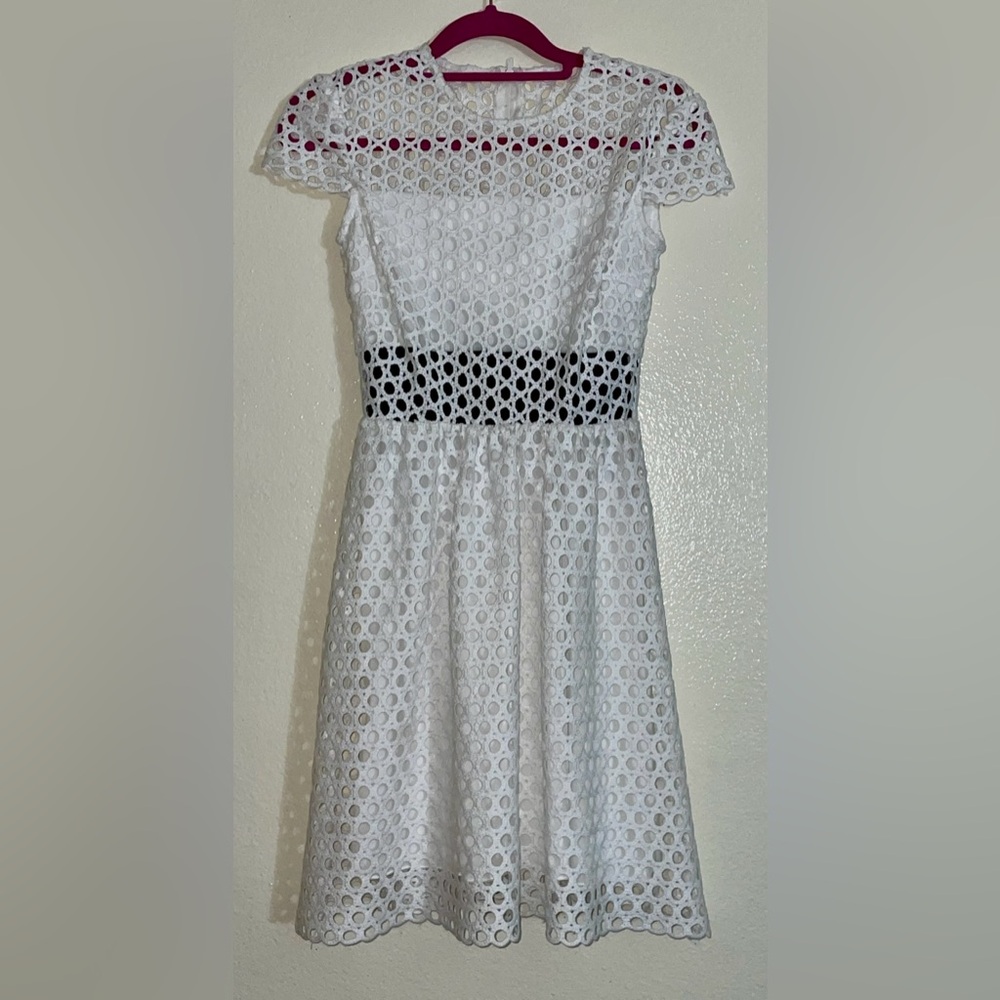 Elegant White Eyelet Dress nwot